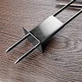 Miniatyrbillede 3 af 9: Fire dobbelte grillspyd i rustfrit stål til grøntsager & kød