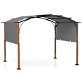 Miniatyrbild 1 av 5: 3,6 x 3 m pergola med infällbart tak Vattentätt Stabil Vintertät Gazebo Grå