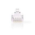 Miniatyrbillede 2 af 3: RJ45-stik | Han | Stranded UTP CAT6 | Lige | Guldplateret | 10 stk. | PVC | Gennemsigtig | Box
