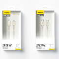 Miniatyrbillede 6 af 8: SR forstærket kabel til iPhone USB-C - Lightning 30W 1m beige