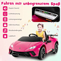 Pikkukuva 4 / 5: Lasten sähköauto Lamborghini 12V lastenauto sähköinen kaukosäätimellä pinkki