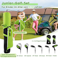 Miniatyrbillede 4 af 5: 6-delt børnegolfkøllesæt med golftaske og regnslag til børn i alderen 11-13 år green