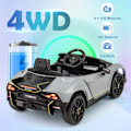 Pikkukuva 3 / 5: Lasten sähköauto Lamborghini kaukosäätimellä &amp; LED-valot &amp; Horn lasten auto harmaa