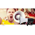 Miniatyrbild 7 av 8: Megafon | Maximal räckvidd: 1500 m | Maximal volymkontroll: 120 dB | Löstagbar mikrofon | Inbyggd siren | Bluetooth® | Inspelningsfunktion | USB-uppsp
