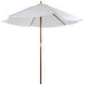 Pikkukuva 7 / 10: Päivävarjo, puutarhasateenvarjo, 3-kerroksinen, aurinkosuoja, bambu 180/㎡ polyesteri, valkoinen, Ø2,5 x 2,3 m