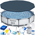 Miniatyrbillede 1 af 6: Ramme havepool 366 x 76 cm 16 i 1 Bestway 56416