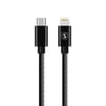 USB-C till Lightning-kabel 20W, 0,25m - Svart