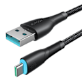 Miniatyrbillede 4 af 9: Starry Series USB-A - USB-C kabel 100W 1m sort
