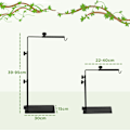 Miniatyrbillede 4 af 10: Reptil Lamp Stand Justerbar Varme Lamp Holder Base 4 Wire Slots Stål Sort