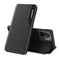 Pikkukuva 1 / 9: Kotelon kansi läpällä ja jalustalla Xiaomi Redmi 11A / Poco C55 / Redmi 12C Eco Leather mustalle