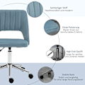 Miniatyrbillede 8 af 10: Kontorstol Drejestol Skrivebordsstol Højdejusterbar 360° Roterbar Kammusling Design Foam Velvet Polyester