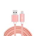 USB till Lightning-kabel, 2,4A, 3m, Nylon - Rosa