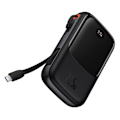 Pikkukuva 5 / 9: Powerbank pikalatauksella 10000mAh 22,5W QC-PD-SCP-FCP USB-C-kaapeli musta