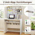 Miniatyrbillede 5 af 5: Computer Skrivebord med Magnetisk Pinboard Hjemmekontor Skrivebord Moderne PC Bord Hvid