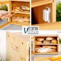 Miniatyrbillede 4 af 8: Bambusbrødspand med tang, to-plan, 40x20x31 cm