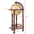 Pikkukuva 2 / 5: Massiivipuinen world globe mini globe bar kotibaarin pulloteline