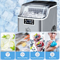 Pikkukuva 9 / 10: Ice Cube Machine 20 Kg/24H 2,3 L Jääpalakone 3,2 L Vesisäiliöllä Jääpalakone Itsepuhdistuva Ruostumaton Teräs Hopea 25,2 X 36 X 37,1 Cm