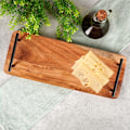Miniatyrbillede 5 af 6: Serveringsbakke i træ med hanke 40x15,5 cm