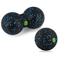 Miniatyrbillede 3 af 9: Massagebold + Dobbelt Massagebold - Sæt - NS-997 Sort/Blå