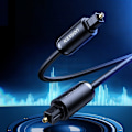 Miniatyrbillede 2 af 9: Kabel optisk lydkabel digital optisk fiber Toslink SPDIF 1,5m grå