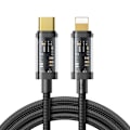 Miniatyrbillede 1 af 8: Flettet kabel til iPhone USB-C - Lightning PD 20W 1,2m sort