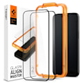 Pikkukuva 1 / 9: ALM Glass FC karkaistu lasi iPhone 15 Prolle musta - SETTI 2 kpl.