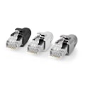 Pikkukuva 5 / 6: RJ45-liitin | RJ45 Pass Through | Kiinteä/juosteinen FTP CAT7 | Suora | Kullattu | 10 kpl | PVC | Harmaa / Musta / Valkoinen | Laatikko