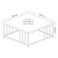 Miniatyrbild 6 av 6: Soffbord Zenn - Vit, Svart