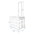 Miniatyrbillede 7 af 7: Foldevogn med foldbar kasse 25kg