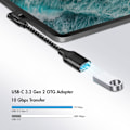 Pikkukuva 3 / 6: Kulma USB-C-kaapeli USB 3.2 15W 0,2m