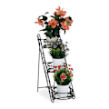 Miniatyrbild 1 av 7: Svart blompiedestal i metall