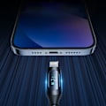 Pikkukuva 4 / 6: iPhone USB-A - Lightning-kaapeli LED-näytöllä 2,4A 1m musta