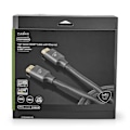 Pikkukuva 3 / 3: High Speed ​​HDMI ™ Kaapeli Ethernet | HDMI™ liitin | HDMI™ liitin | 4K@30Hz | ARC | 18 Gbps | 10.00 m | Pyöreä | Puuvilla | Gun Metal Harmaa | Kuoril