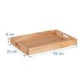 Miniatyrbillede 4 af 6: Serveringsbakke i valnød og MDF med håndtag