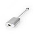 Pikkukuva 6 / 7: USB-C™ Sovitin | USB 3.2 Gen 1 | USB-C™ Uros | Mini DisplayPort Naaras | Power delivery | 0.20 m | Pyöreä | Kullattu | Nailon / Punottu | Hopea | Laat