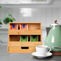 Miniatyrbillede 2 af 7: Te-arrangør med skuffe 9 rum