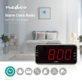 Miniatyrbild 2 av 9: Digital klockradio | LED Display | 1x 3.5 mm Audio Input | Tidsprojektion | AM / FM | Snooze-funktion | Sov timer | Antal alarm: 2 | Svart