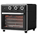 Pikkukuva 1 / 10: Miniuuni kiertoilmalla 20L miniuuni uunipellillä, grilliritilä ja murupelti, 90°C-230°C kuumailmakeitin 5 tilassa, paistokori, ajastin 60 min, 1400W,