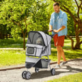 Pikkukuva 3 / 10: Koirarattaat Koira Buggy Buggy Koirat Kissat Moniväriset (Harmaa)