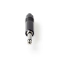 Miniatyrbillede 2 af 3: lydstik | Lige | Han | Nikkelplateret | Lodde | Kabeldiameter: 6.0 mm | Aluminium | Sort | Plastikpose | 1 stk.