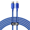 Miniatyrbild 1 av 9: Kabel för snabbladdning och dataöverföring USB-C Iphone Lightning 20W 2m blå