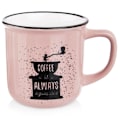 Miniatyrbillede 1 af 6: Pink keramisk kop til kaffe og drinks - Unikt design