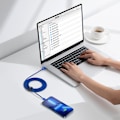 Miniatyrbild 9 av 9: Kabel för snabbladdning och dataöverföring USB-C Iphone Lightning 20W 2m blå