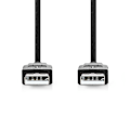 Pikkukuva 2 / 3: USB kaapeli | USB 2.0 | USB-A Uros | USB-A Uros | 480 Mbps | Niklattu | 5.00 m | Pyöreä | PVC | Musta | Label