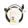 Pikkukuva 3 / 3: USB kaapeli | USB 2.0 | USB-A Uros | USB-A Uros | 480 Mbps | Niklattu | 2.00 m | Pyöreä | PVC | Musta | Label