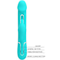 Miniatyrbillede 9 af 11: Pretty Love - Kampas Rabbit 3 I 1 Multifunktion Vibrator Med Tongue Aqua Green
