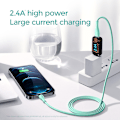 Pikkukuva 4 / 6: Kaapeli iPhonelle USB-A - Lightning 3A ja latausilmaisin 2m vihreä