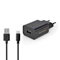 Miniatyrbild 7 av 8: Väggladdare | 12 W | Snabbladdnings funktion | 1x 2.1 A A | Antal utgångar: 1 | USB-A | Micro USB (Lös) Kabel | 1.00 m | Single Voltage Output
