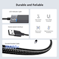 Pikkukuva 6 / 9: HUB-sovitinportin jakaja 4x USB-A 3.0 ja USB-A virtajohto musta