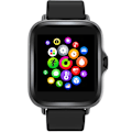 Miniatyrbild 2 av 6: SmartWatch 1,44" display Hjärtsensor Svart